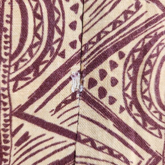 🦒🦁Bohemian Beachy Key Lime Pie Dress Mini Retro Tribal Linen Blend S - Picture 4 of 4